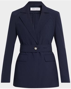 Veronica Beard Howard Belted Jacket - Blue