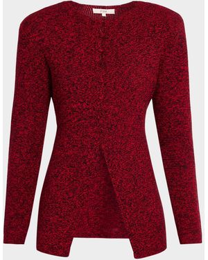 Et Ochs Mischa Marled Knit Structured Cardigan