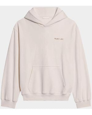 Helmut Lang Apos;S Logo Cotton Hoodie - Natural