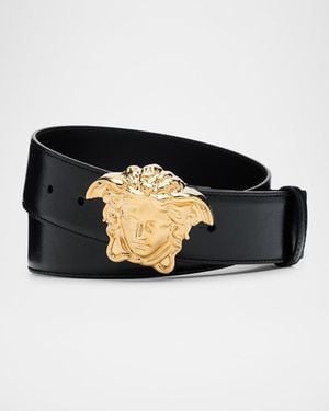 Versace Medusa-Buckle Leather Belt - Multicolor