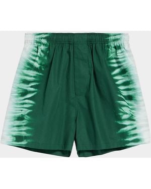Vince Tie-Dye Relaxed Shorts - Green