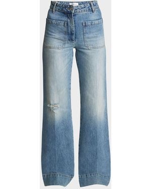 Victoria Beckham Alina Straight-Leg Jeans - Blue