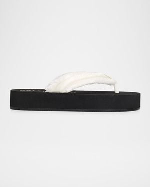Balenciaga 50Mm Jet Lag Satin Platform Thong Sandals - Multicolor