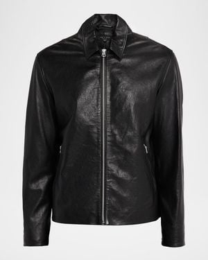 Rag & Bone Apos;S Melrose Full-Zip Leather Jacket - Black