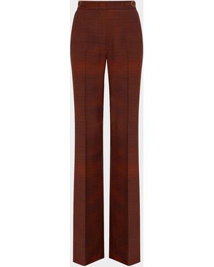 Gabriela Hearst Vesta Virgin Wool Flared Pants - Brown