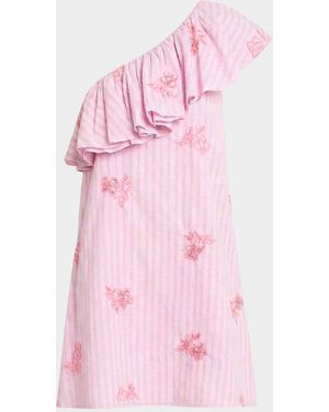 Essentiel Antwerp Jusjus Embellished Asymmetric Dress - Pink