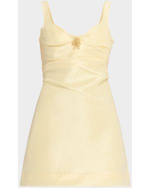 Acler Newcatton Fitted Mini Dress - Yellow