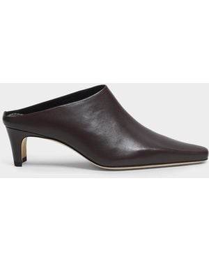 STAUD Wally 55Mm Leather Mules - Black