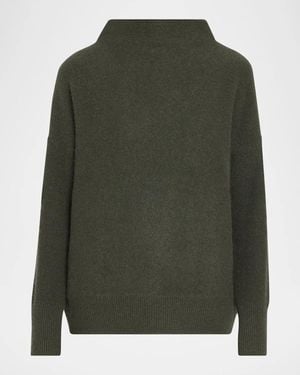 Vince Boiled Cashmere Turtleneck Pullover - Green