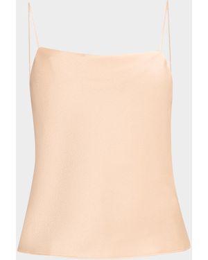 Alice + Olivia Harmon Drapey Slip Tank - White