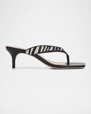 Cinq À Sept Frankie 60Mm Calf Hair Leather Sandals - Multicolor