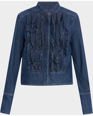 Twp Denim Patti Tuxedo Shirt - Blue