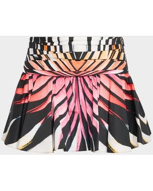 Roberto Cavalli Ray Of Paradise Print Flared Mini Skirt