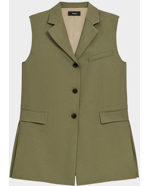 Theory Three-Button Vest - Green