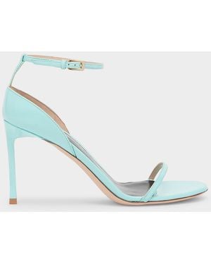 Tom Ford 105Mm Patent Leather Stiletto Sandals - Blue