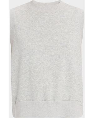 Co. Sleeveless Crewneck Sweatshirt - White
