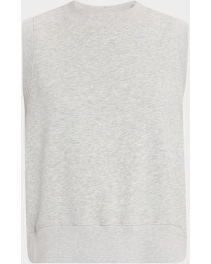 Co. Sleeveless Crewneck Sweatshirt - White