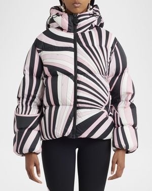 PUCCI Iride-Printed Ski Jacket - Blue
