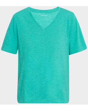 Eileen Fisher Slubby Organic Cotton Jersey Tee - Blue
