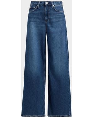 Rag & Bone Sofie Featherweight Denim Wide-Leg Jeans - Blue