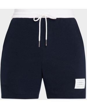 Thom Browne Apos;S Cotton 4-Bar Sweat Shorts - Blue