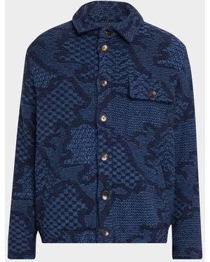 Etro Apos;S Roma Knitted Overshirt - Blue
