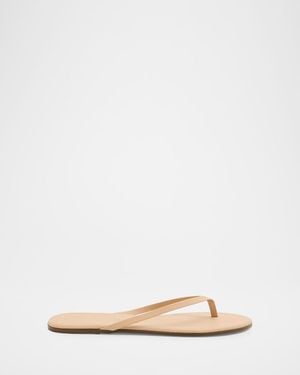TKEES Lily Leather Flat Thong Sandals - Multicolor