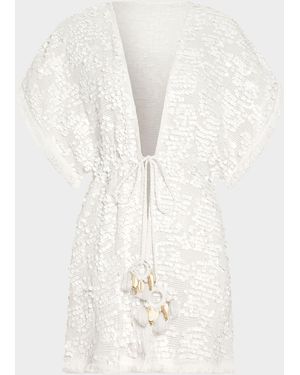 Ramy Brook Laurie Paillette Coverup Mini Dress - Natural