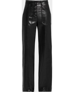 Cinq À Sept Benji Vegan Leather Pants - Blue