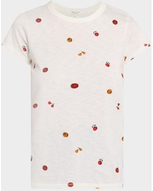 Rag & Bone All Over Tomato Baby Tee - Natural