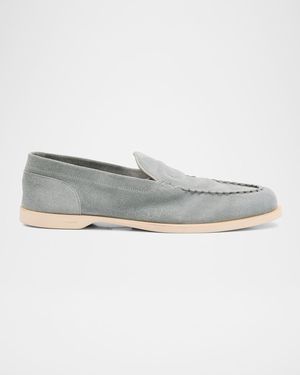 John Lobb Apos;S Pace Suede Loafers - Gray