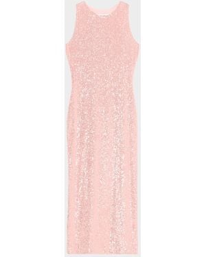 Prabal Gurung Sequined Halter Midi Tube Dress - Pink