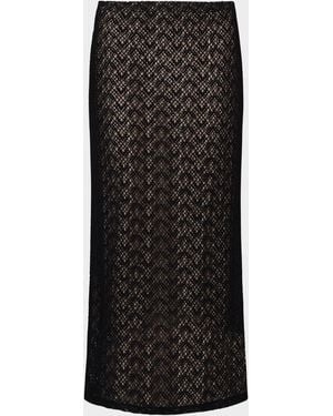 Vince Lace Midi Skirt - Black