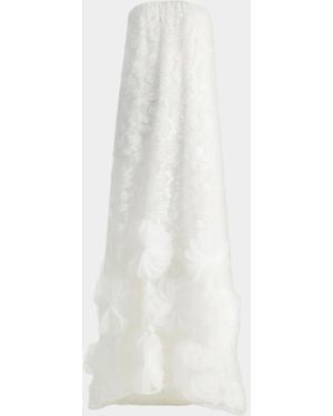 HELSI Margot Strapless Beaded Trapeze Gown - White