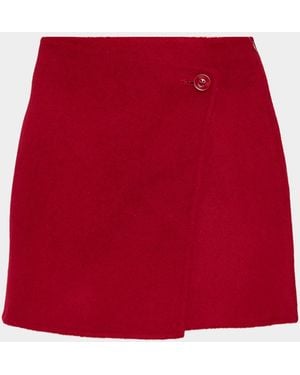 Ulla Johnson Leyla Wool Mini Skirt - Red