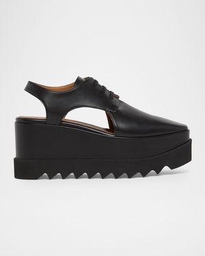 Stella McCartney 75Mm Elyse Slingback Platform Sandals - Black