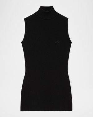 Loewe Turtleneck Sleeveless Knit Sweater - Black