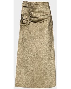Ulla Johnson Ellis Taffeta Midi Skirt - Natural