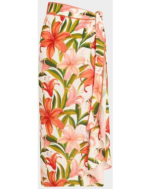 La Blanca Jungle Blossoms Sarong Wrap Coverup - White