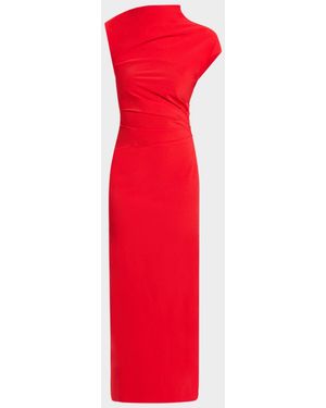 Wynn Hamlyn Rita Asymmetric Maxi Dress - Red