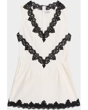 Jonathan Simkhai Minna Lace-Trim Mini Dress - Natural