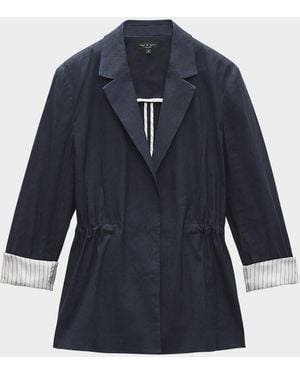 Rag & Bone Spencer Linen Blazer - Blue