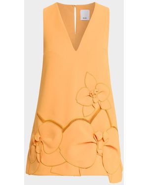Acler Koda 3D Floral Mini Dress - Orange