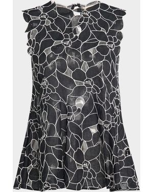 Ulla Johnson Ali Embroidered Sleeveless Top - Black