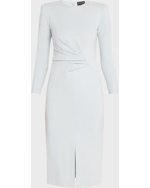 Giorgio Armani Milano Jersey Dress With Gathered Waist - White