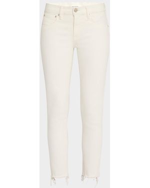 Moussy Calvert Mid-Rise Skinny Jeans - White