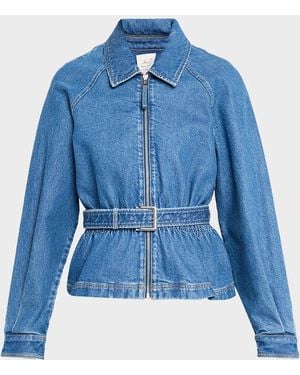 Cinq À Sept Briar Belted Denim Jacket - Blue