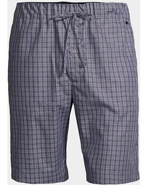 Hanro Apos;S Night & Day Woven Drawstring Shorts - Blue