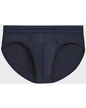 2xist Apos;S Dream Cotton-Stretch Low Rise Briefs - Blue