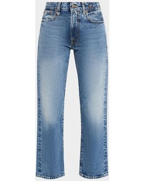 R13 Romeo Straight Cropped Jeans - Blue